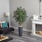 6.5ft. Potted Bamboo Artificial Tree in Gray Cylinder Planter